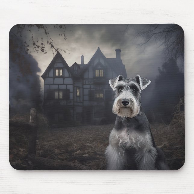 Miniature Schnauzer Halloween Scary Musmatta (Framsidan)