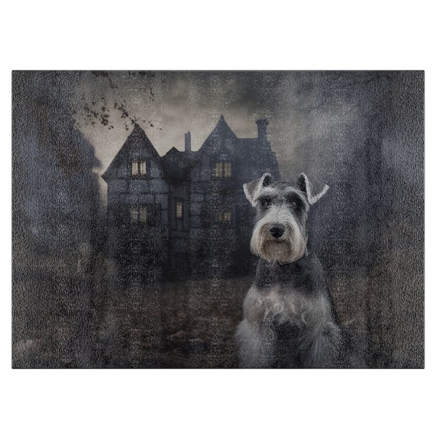 Miniature Schnauzer Halloween Skräckinjagande (Framsidan)