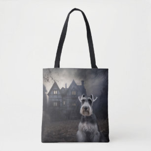 Miniature Schnauzer Halloween Skräckinjagande Tygkasse
