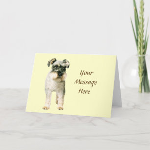 Miniature Schnauzer-hälsningskort Kort