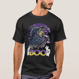 Miniature Schnauzer Happy halloween Costume Grim R T Shirt