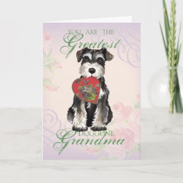 MIniature Schnauzer Heart Grandma Kort