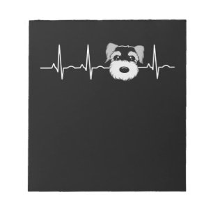 Miniature Schnauzer Heartslag Mini Schnauzer Ansik Anteckningsblock