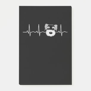 Miniature Schnauzer Heartslag Mini Schnauzer Ansik Post-it Block