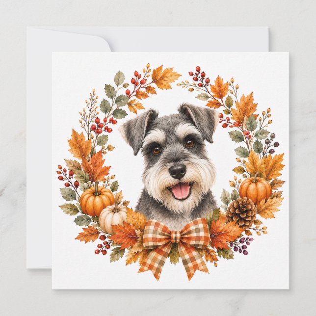 Miniature Schnauzer Höst Anteckningskort (Framsida)