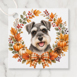 Miniature Schnauzer Höst Gåvor Etiketter