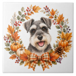 Miniature Schnauzer Höst Kakelplatta