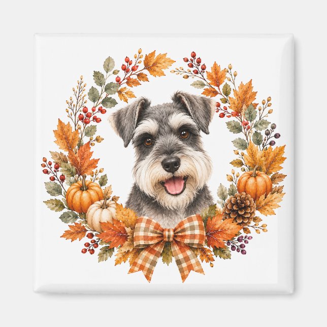 Miniature Schnauzer Höst Magnet (Framsidan)