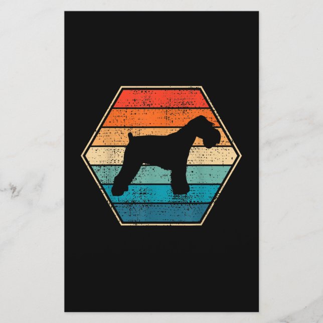 Miniature Schnauzer Hund Gift Brevpapper (Framsida)