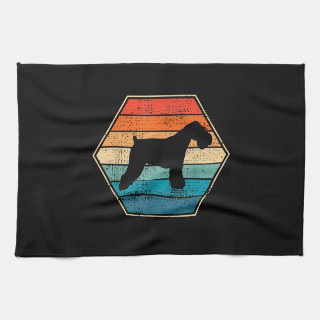 Miniature Schnauzer Hund Gift Kökshandduk (Horisontell)