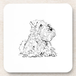Miniature Schnauzer Hund Illustration Underlägg