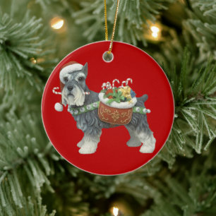 Miniature Schnauzer Hund jul Ornament