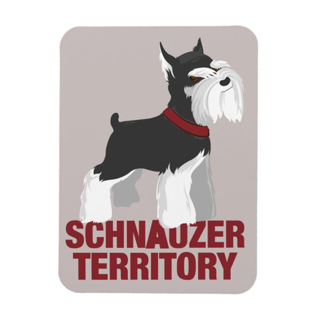 Miniature Schnauzer Hund Magnet (Vertikal)