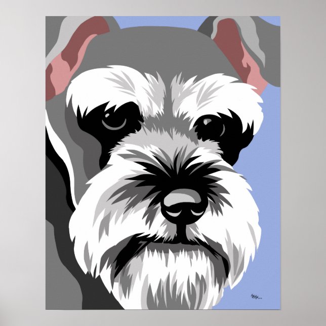 Miniature Schnauzer Hund Poster (Framsidan)
