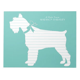 Miniature Schnauzer Hund Puppy Anteckningsblock