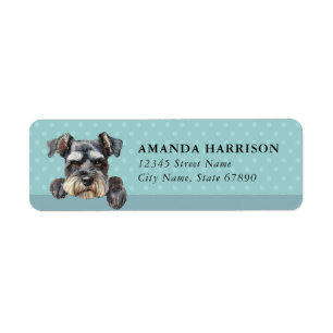 Miniature Schnauzer Hund Returadressetiketter Returadress Etikett