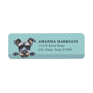Miniature Schnauzer Hund Returadressetiketter Returadress Etikett