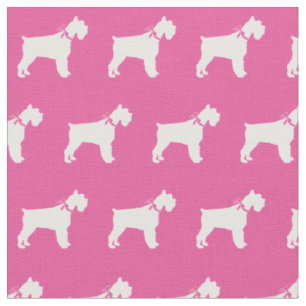 Miniature Schnauzer Hund Silhouette Pet Rosa Tyg