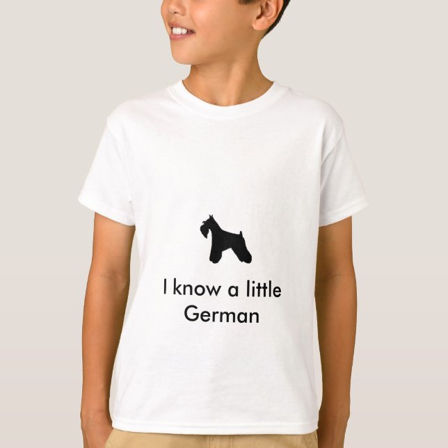 Miniature Schnauzer Hund T-shirt (Framsida)