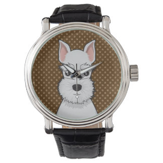Miniature Schnauzer Hund Tassar Armbandsur