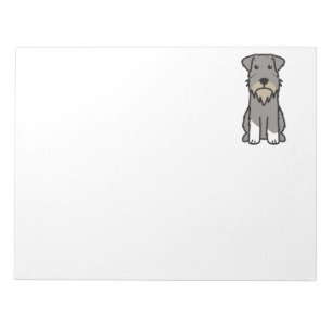 Miniature Schnauzer Hund Tecknad Anteckningsblock