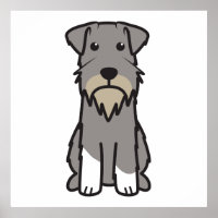 Miniature Schnauzer Hund Tecknad