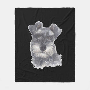 Miniature Schnauzer Hund - Watercolor Art Hund Gif Fleecefilt