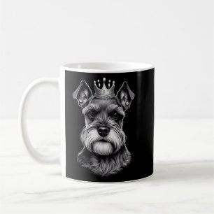 Miniature Schnauzer Hund with a Krona Schnauzers A Kaffemugg