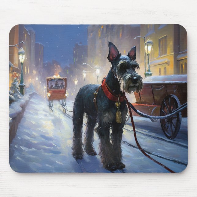 Miniature Schnauzer Jul Firande Säsong Musmatta (Framsidan)