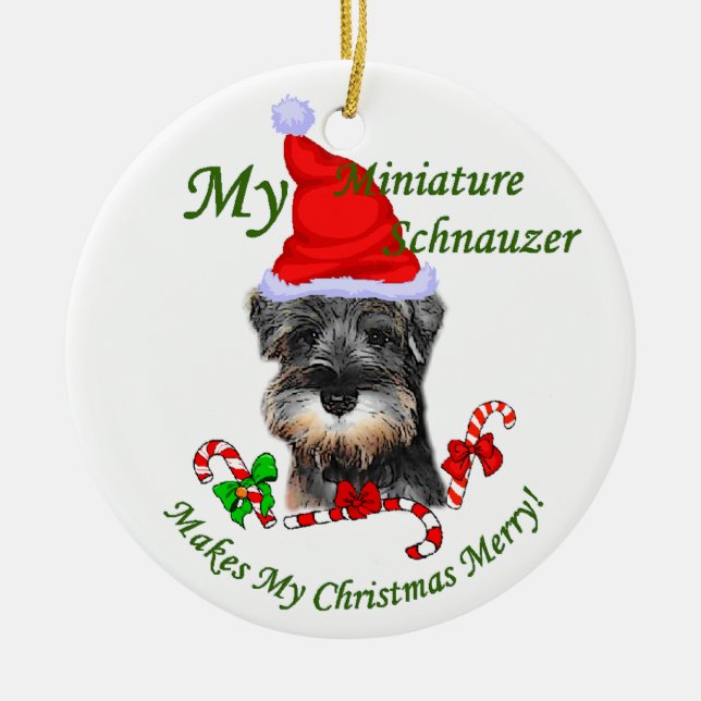 Miniature Schnauzer jul Gifts Ornament (Framsidan)