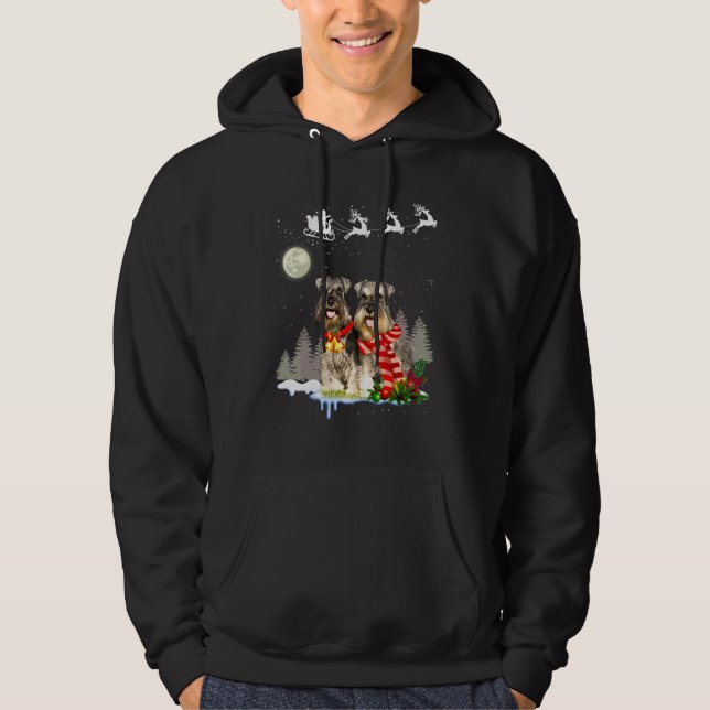 Miniature Schnauzer jul Hoodie (Framsida)
