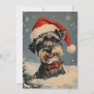 Miniature Schnauzer jul Julkort