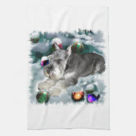 Miniature Schnauzer jul Kökshandduk