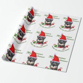 Miniature Schnauzer jul Merry Presentpapper