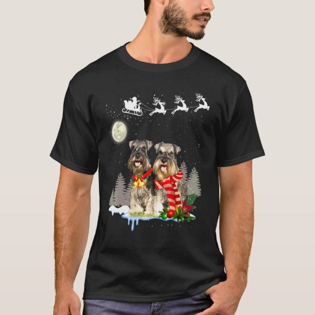 Miniature Schnauzer jul T Shirt (Framsida)