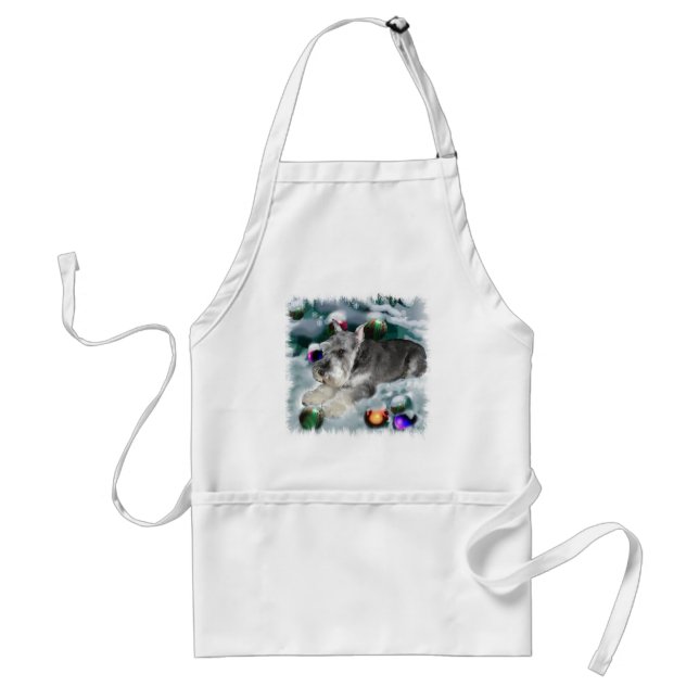 Miniature Schnauzer julgåvor Förkläde (Framsidan)