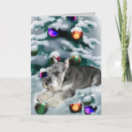 Miniature Schnauzer julgåvor Helgkort