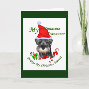 Miniature Schnauzer julgåvor Helgkort