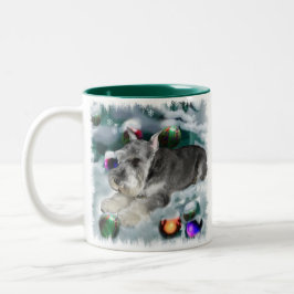 Miniature Schnauzer julgåvor Två-Tonad Mugg