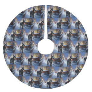 Miniature Schnauzer Julhögtider Julgransmatta Borstad Polyester