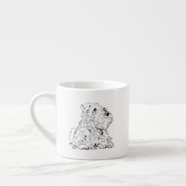 Miniature Schnauzer Kaffe Mugg, Hund Ägare Espressomugg
