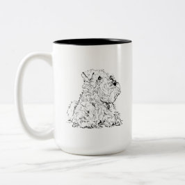 Miniature Schnauzer Kaffe Mugg, Hund Ägare Två-Tonad Mugg