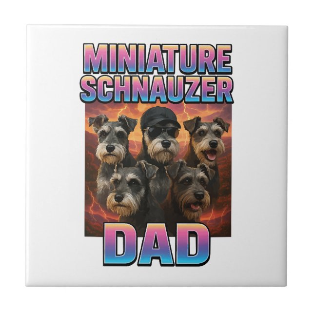 Miniature Schnauzer Kakelplatta (Framsidan)