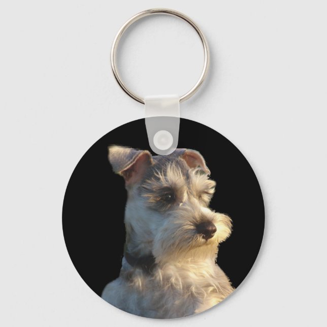 Miniature Schnauzer Keychain Nyckelring (Framsida)