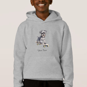 Miniature Schnauzer Kids Pullover Hoodie T Shirt