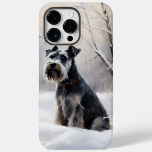 Miniature Schnauzer Låt Det Snöa Jul