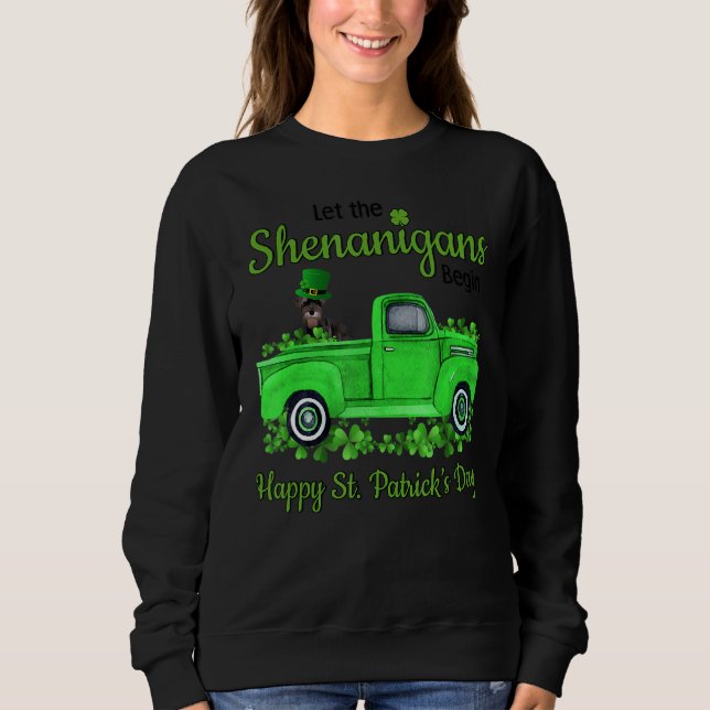 Miniature Schnauzer lät Shenanigans starta St. T Shirt (Framsida)
