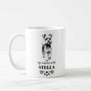 Miniature Schnauzer Life är bättre Anpassningsbar Kaffemugg
