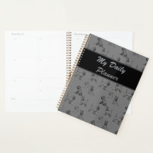 Miniature Schnauzer Line Art Mönster 001 Grått