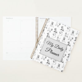 Miniature Schnauzer Line Art Mönster 001 White